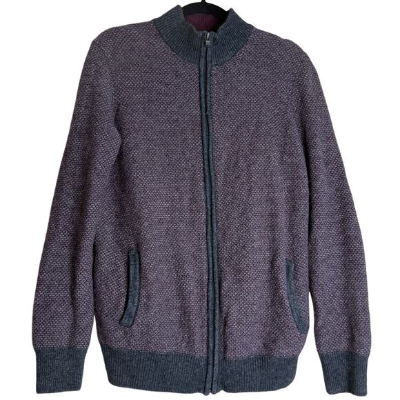 Jos A Bank Reserve Sweater Men Large Wool Modern knit preppy dark academia - Picture 1 of 12